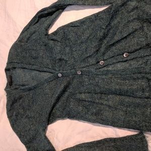 Fuzzy green J.Crew cardi
